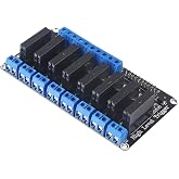 AEDIKO 8 Channel Solid State Relay Module Board DC 5V High Level Trigger with Fuse