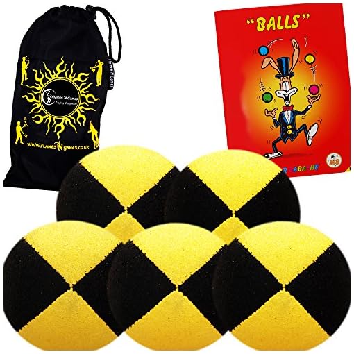 5x Pro Thud Juggling Balls - Deluxe (SUEDE) Professional Juggling Ball Set of 5 with Mister Babache Ball Juggling Book of tricks, and a Fabric Travel Bag! - Image 7