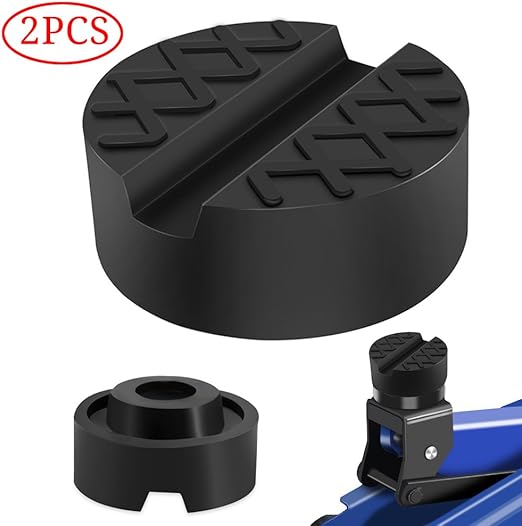 TengKo Jack Pad, 2 Pack Universal Slotted Rubber Jack Pad Frame Rail