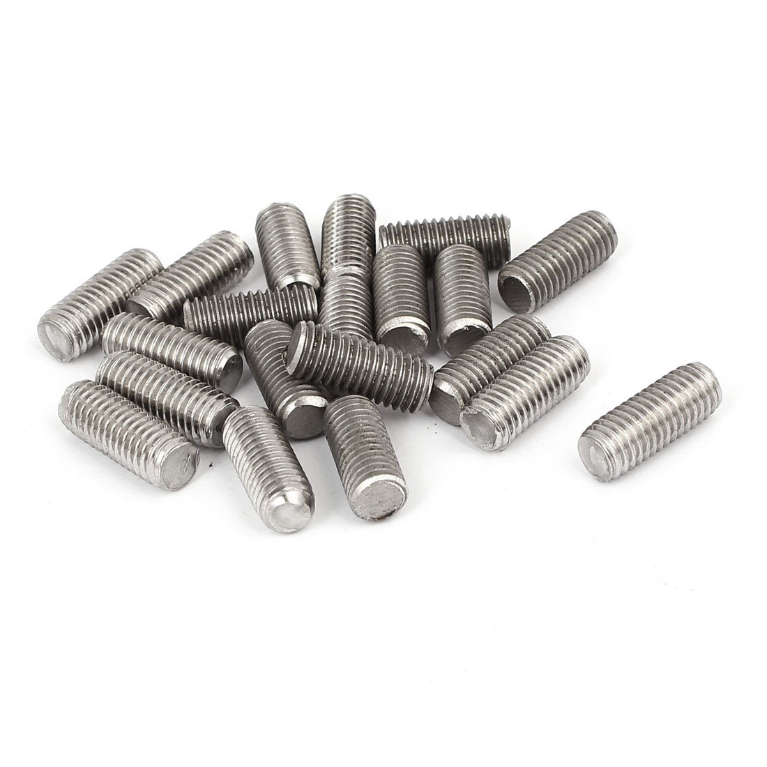 Sourcingmap M8 x 20mm 1.25mm Pitch 304 Stainless Steel Fully Threaded Rods Hardware 20 Pcs