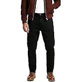 Blukraf Men's Jeans Relaxed Fit Thigh Men Lined Jeans Soft Warm Comfort Casual Pants Stretch Tapered Athletic Fit Jeans Men