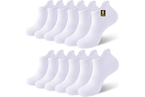 VoJoPi Ankle Athletic Running Socks for Men Women Cushioned 6 Pairs Cotton Low Cut Sport Anti-Blister Breathable Socks