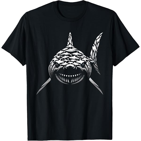 T-shirt "Shark Tank" Avec Motifs Requins - Marque 2DIMAGES, Neuf Avec étiquettes, Unisexe