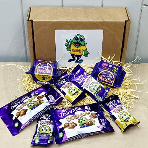 Cadbury Freddo Goody Box - Freddo Treasures, Freddo Caramel Bars, Freddo Normal Bars, Freddo Faces Pouch - by Moreton Gifts®