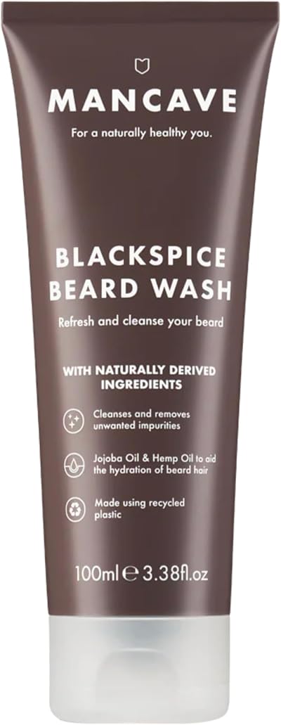 ManCave Blackspice Beard Wash 100ml with Jojoba Hemp Oil - UK Made