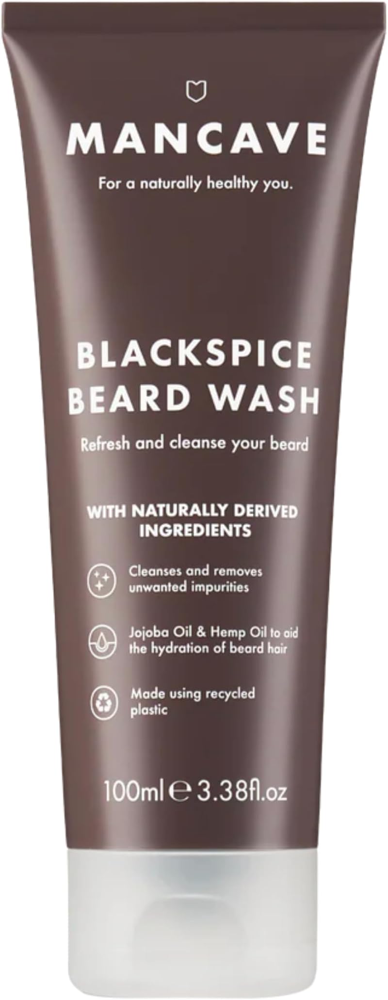 ManCave Blackspice Beard Wash 100ml with Jojoba Hemp Oil - UK Made