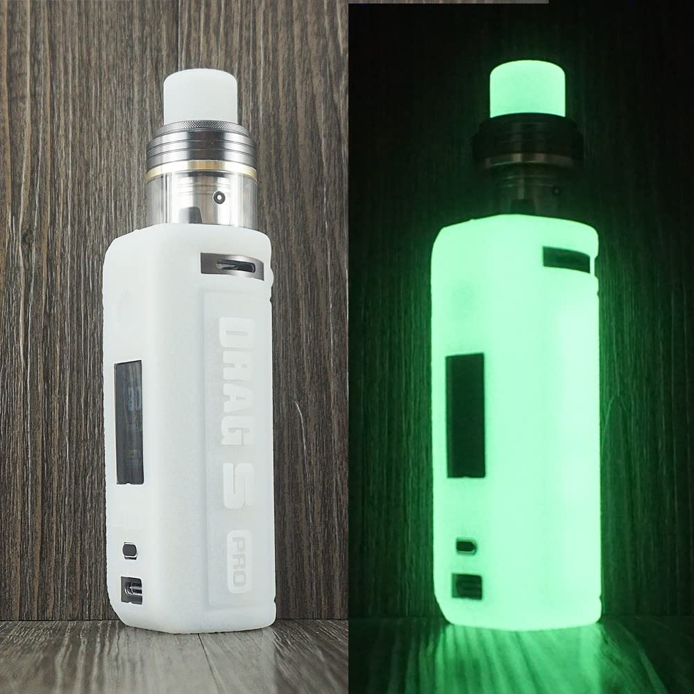 ORIN Voopoo Drag S Pro Case, Texture Silicone Case for Voopoo Drag S Pro AntiSlip Cover Shield Sleeve Wrap Decal Skin(Glow in the Dark)