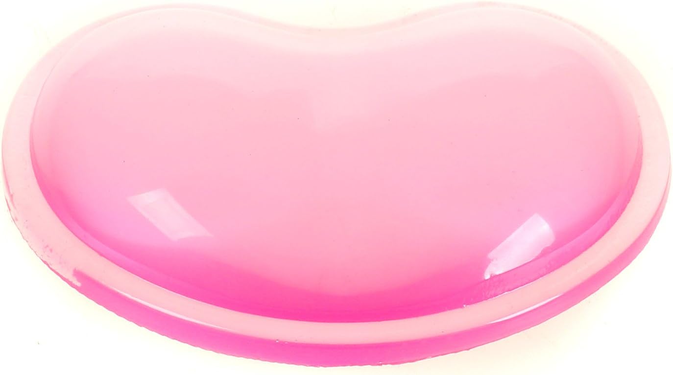 HIMRY Crystals Gel Mouse Wrist Rest, Anti-Fatigue Soft Silicone Heart shaped Mouse Wrist Support, Comfort Transparent Flex Rest Hand Rest Mouse Wrist Support Pad, KXC5112 pink
