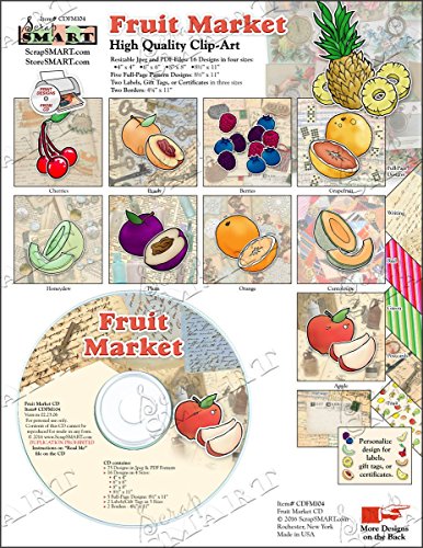 ScrapSMART - Fruit Market Clip Art - Software Collection - PDF &amp; Jpeg files (CDFM104)
