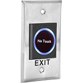 01 02 015 No Touch Exit Button, Infrared Sensor DC12V Push to Exit Button Switch for Access Control System for Various Door Frames