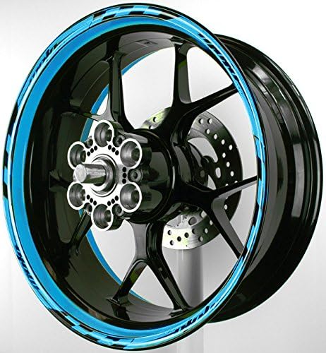 Amazon Motoinkz バイク用 17インチ フルカスタムリムステッカー Gp2 スカイブルー B 85 Skyblue リムステッカー 車 バイク