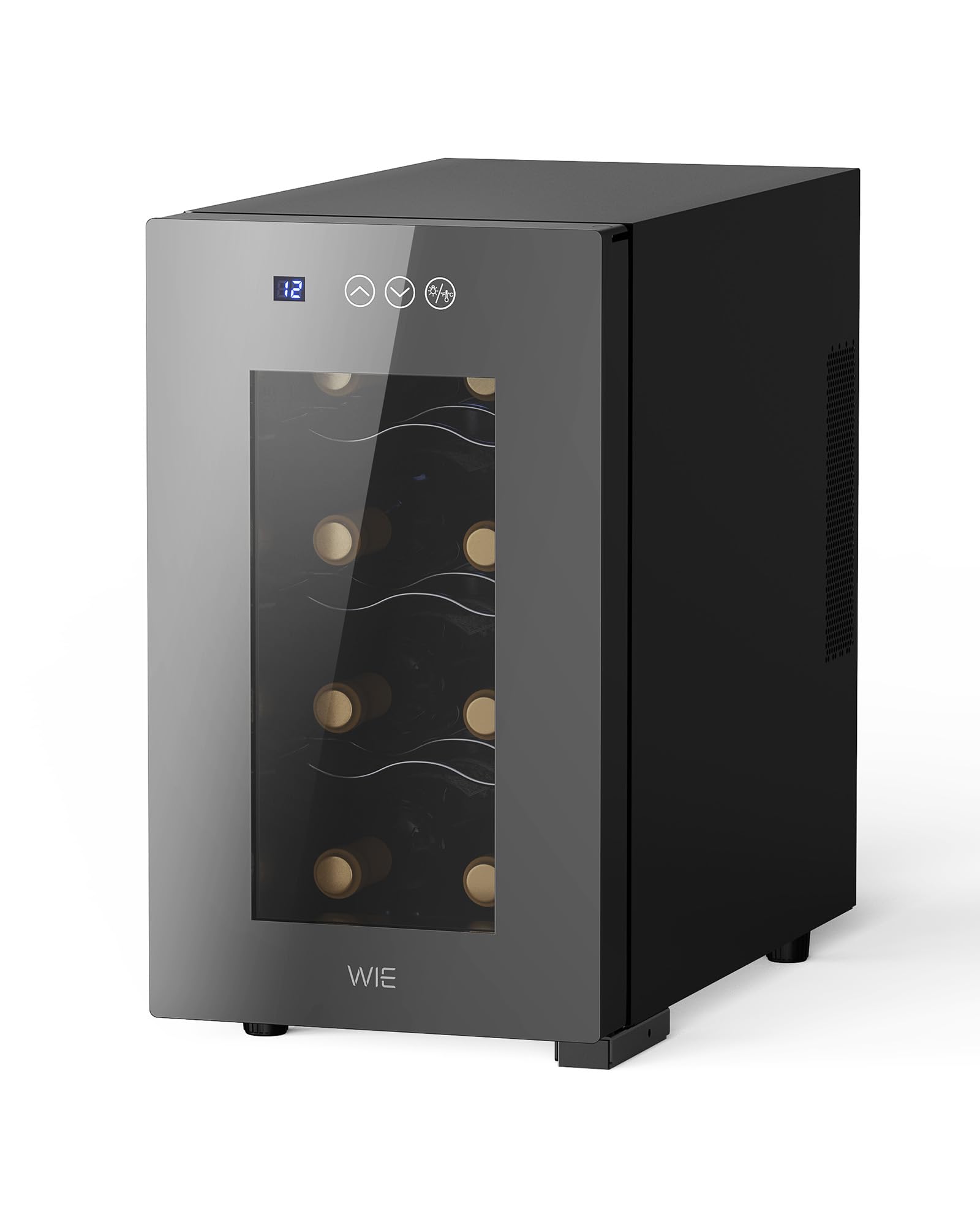 WIE ワインセラー 8本収納 省エネ エコ 振動抑制 恒温保湿 安定性能 【PSE安全認証+3層紫外線UVカット強化グラス】 コンパクトモデル 日本チップ ワインクーラー 缶ビール 日本酒保存 温度設定 家庭業務用商品画像