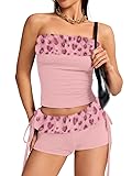 EHSUYAB 2000S Sexy 2 Piece Leopard Club
