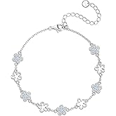 AXOMY Bracelet for Woemn 925 Sterling Silver Hummingbird/Flamingo/Tulip/Rose/Opal Flower/Evil Eye/Moon Phase/Paw Print Bracelets Summer Jewelry Holiday Gifts for Lover Mom Wife