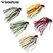5 Pcs 7g /10g (1/4oz) /( 3/8oz) THKFISH Mixed Colour Fly Rubber Swim Bass Jig Fishing Lures