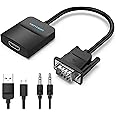 VENTION VGA to HDMI Adapter-1080P Video Dongle Adaptador VGA Converter with Audio Cable (0.5FT), Male to Female for PC,Monito