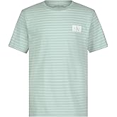 Calvin Klein Boys Short Sleeve Striped Crew Neck T-Shirt, Soft, Comfortable, Relaxed Fit