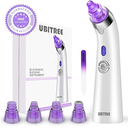 Mitesser Entferner Set, Ubitree Elektrisch Nase Porensauger Mitesserentferner Set mit LED Anzeige 4 verschieden Sonden Mitess