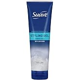 suave+ Men Barber Essentials Hair Gel, Strong Hold &amp; Low Shine, 9 oz | Alcohol-free, flake-free styling gel with sandalwood and lavender scent for men wanting barber-quality all-day hold