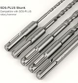 flintronic SDS-Plus Drill Bit Set 14mm 160mm Stone Tile Concrete Core view 8