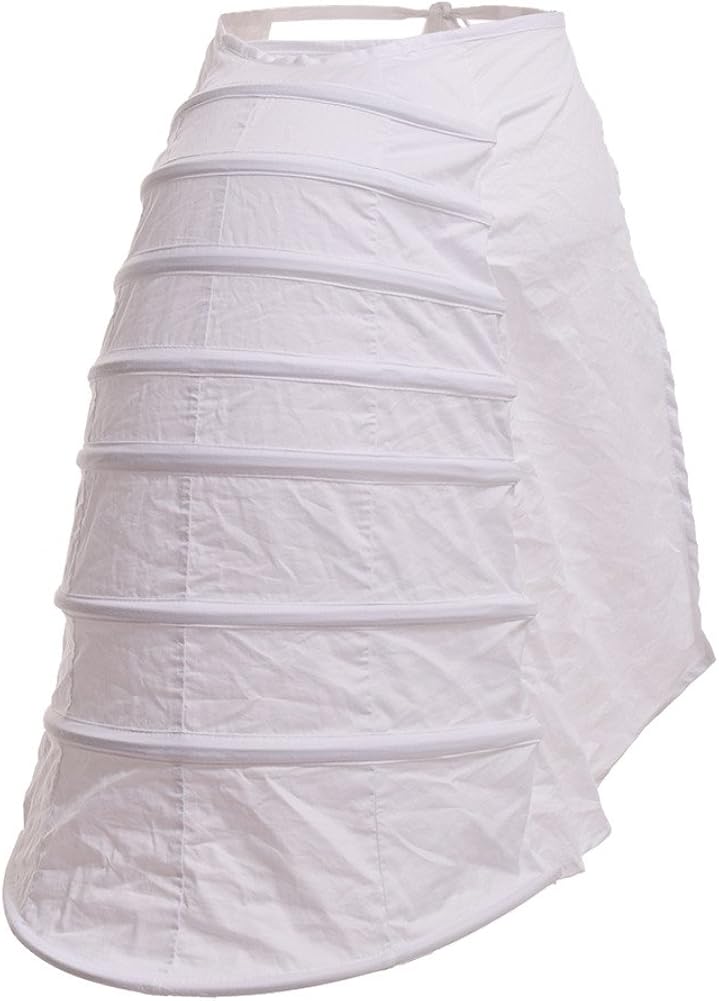 GRACEART Women's Victorian Crinoline Hoop Bustle Cage Pannier, White