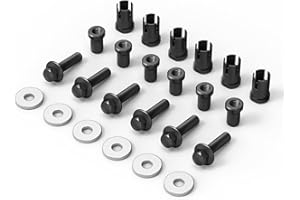 NICECNC Black Rock Slider Mounting Hardware Bolt Screw Nut 6PCS Rock Slider Screws Mounting Kit Compatible with Polaris RZR 1000 XP 1000 2015 2016 2017 2018 2019 2020 2021 2022