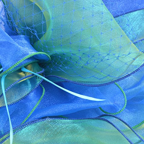 Women's Church Derby Dress Fascinator Bridal Cap British Tea Party Wedding Hat (Two-tone-Blue)