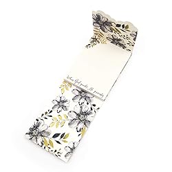 Punch Studio Faith Gray Floral Pocket Notepad