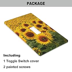 Pznen Sunflower 1-Gang Toggle Wall Plate Standard