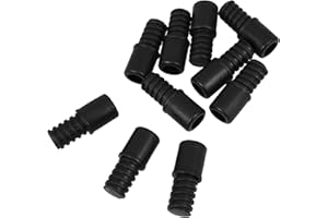 Hemobllo 10pcs Black Abs Threaded Handle Tips for Extension Poles Broom Mop Rod Replacement Accessories