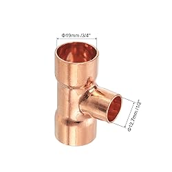 uxcell 3/4-inch x 1/2-inch x 3/4-inch Copper