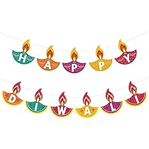 thumbnail image 2 of Diwali Decorations, Happy Diwali Banner Decorations For Home, Festival Of Lights Party Decor Items, Deepavali Hanging Swirls Garland Indian Decorations For Pooja Puja Wedding Diwali 2 of 11