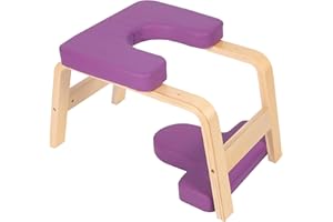 Lineslife Yoga Headstand Bench,Yoga Inversion Bench with Wood Frame and PU Pads,Relieve Fatigue Balance Training,Loading 330Lbs