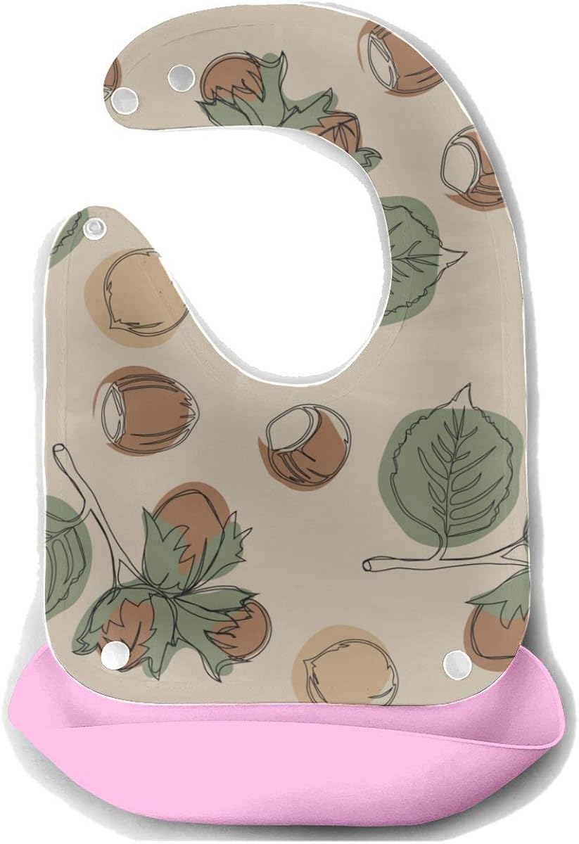 Baby Drool Bibs Waterproof Creative Hazelnut Dried Fruit Snacks