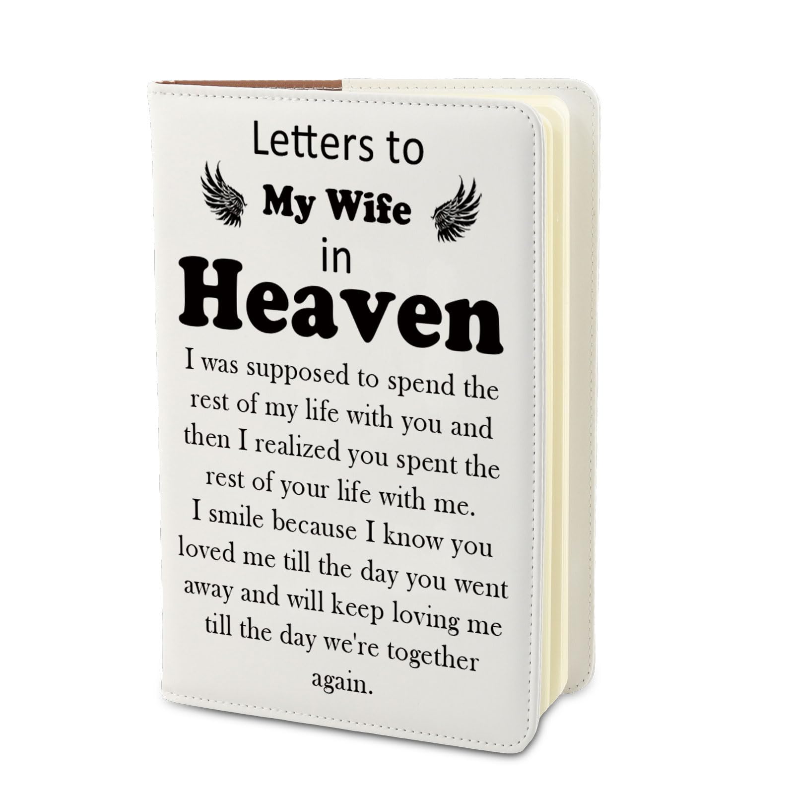 PLITI In Memory Of Wife Gift Remembrance Gift Letters To My Wife In Heaven Grief Journal Notebook For Husband (Wife In Heaven JNU)