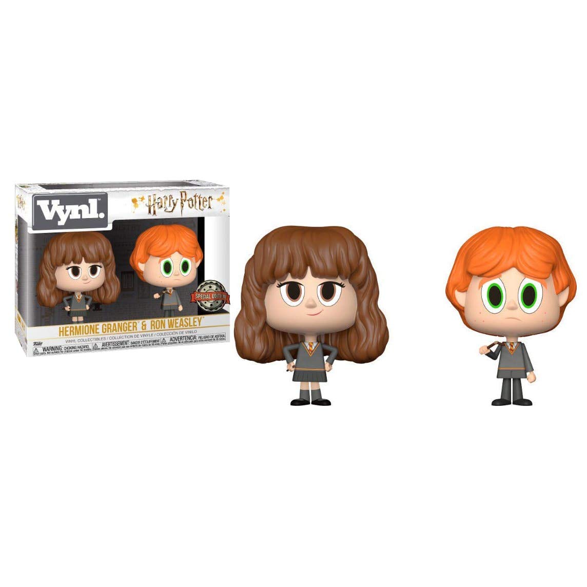 Funko Vynl 4" 2-Pack: Harry Potter: Ron & Hermione Broken Wand (Exc)