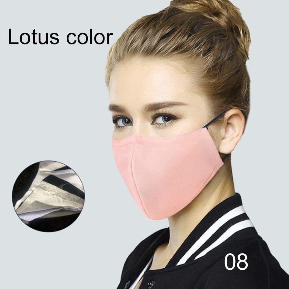 Julymoda Adults PM2.5 4-Layer Anti-Dust Mouth 𝐌𝐀𝐒𝐊 with Melt-Blown Fabric Washable Reusable Women Men Face Mouth-Muffle Light Pink-Women