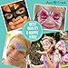 Face Paint Kit for Kids – 16 Washable Vegan Paints, 3 Brushes, Safe Facepainting for Sensitive Skin, Professional Quality Body Facepaints for 160 faces, Birthday Makeup Paint Supplies by Ana and Luke