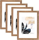 Scholar Tree Brown Wooden A4 Picture Frame Set of 4 with Mount