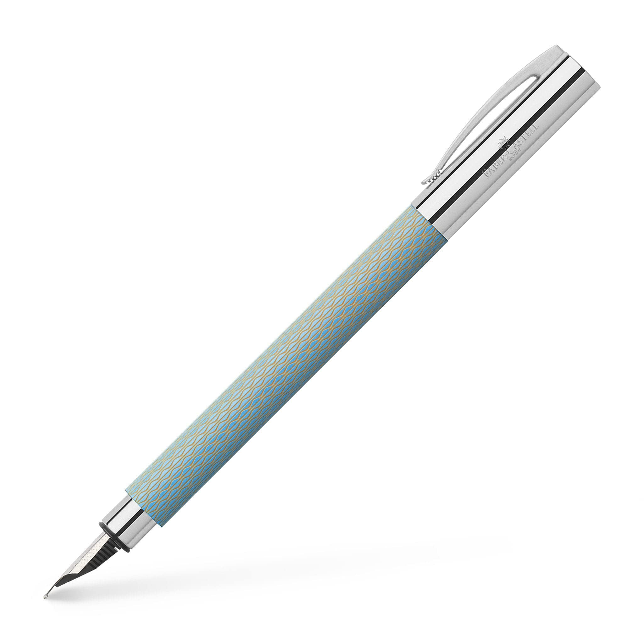 Faber-Castell Ambition OpArt 147000 Fountain Pen Medium Nib Sky Blue