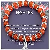 CENWA Orange Awareness Beads Bracelet Orange Awareness Ribbon Survivor Gift Leukemia Awareness Bracelet Leukemia Warrior Gift