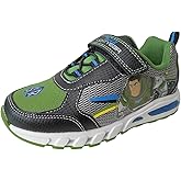 Disney Boy's Toy Story Woody Buzz Lightyear Light Up Sneakers (Black/Green, Numeric_11)