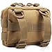 Novemkada MOLLE Pouches - 2 Pack Tactical Compact Water-Resistant Utility Gadget Gear EDC Pouch(Pack of 2 Tan)