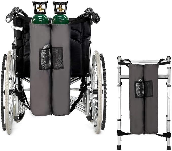 Oxygen Backpack Holder Wheelchair Walker Carrier Portable Oxygen Tank