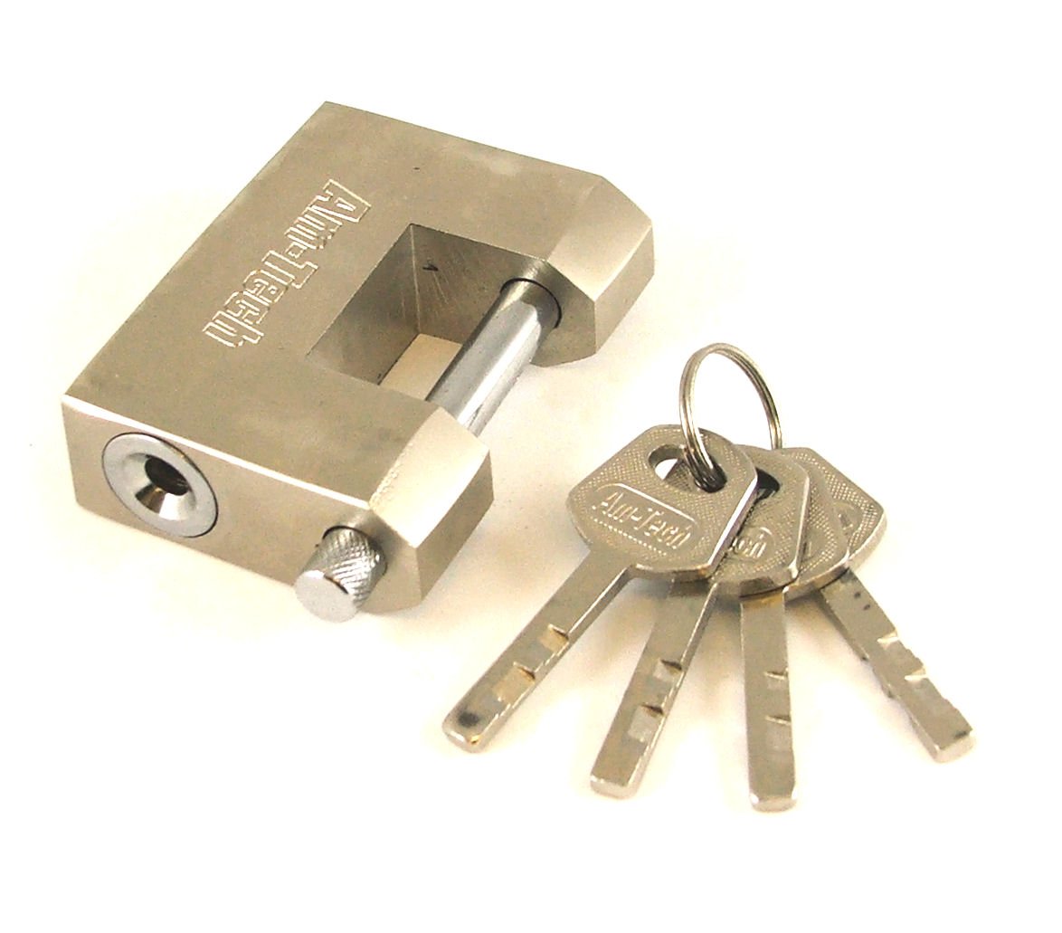 70mm Padlock Container Garage Warehouse Hardened Steel Body Brass Core 3X Keys