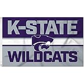 Rico Industries NCAA Kansas State Wildcats - KSU Bold 3' x 5' Banner Flag Single Sided - Indoor or Outdoor - Home Décor