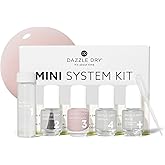 Dazzle Dry Mini Kit &ndash; Strawberry Macaron &ndash; 4 Step System (5 Piece Kit) | A Pale Strawberry With Lavender Undertones &middot; Semi-Sheer &middot; Cream Finish &middot; Quick-Dry &middot; 5 Manicures