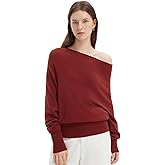SUUKSESS Women Cashmere Oversized Off Shoulder Pullover Sweater Batwing Knit Top