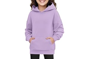 AUSELILY KIDS Kids Hoodeis Girls Cute Sweatshirts Pullover Long Sleeve Crewneck Drop Shoulder Tops 2025 Trendy
