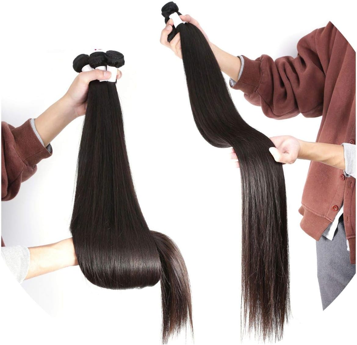 30 32 34 36 38 40 Inch Bundles Straight Peruvian Virgin Hair Weave Human Bundles Long Raw Hair Extensions,38inches